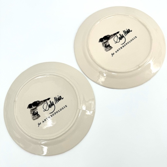 Anthropologie x Sally Muir Set-of-2 Dog-A-Day French Bulldog Plates - Picture 6 of 8